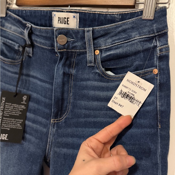 Paige Cindy Cropped jeans NWT, blue, size 27 - Picture 6 of 8
